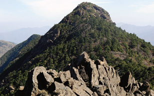 八巻山から見る東赤石山頂